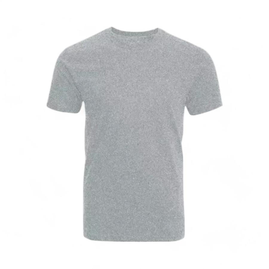 Polera Hombre Basica Lisa Manga Corta Gris