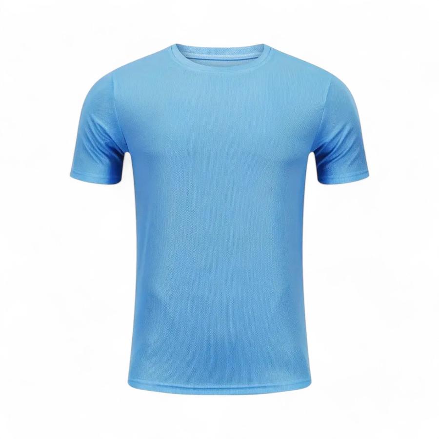 Polera Hombre Basica Lisa Manga Corta Indigo