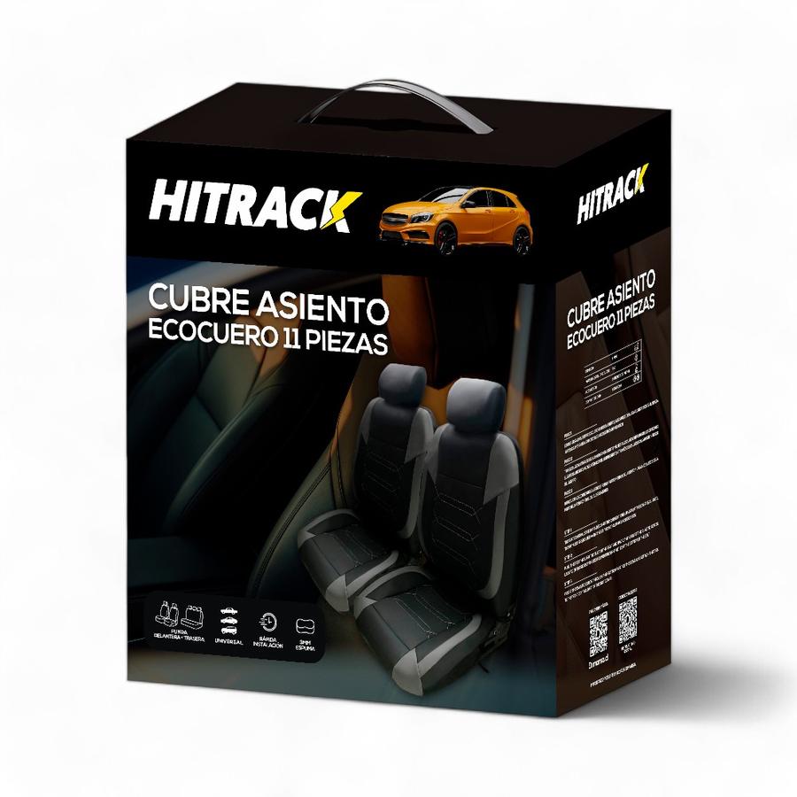 Cubre Asientos Auto Hi Track Ecocuero 3 Mm Gris