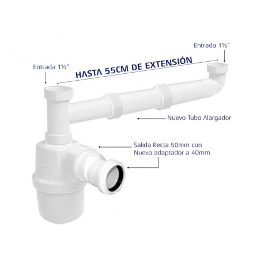 Conexión Lavaplatos 2 Tazas C/sifon Loa S/cur