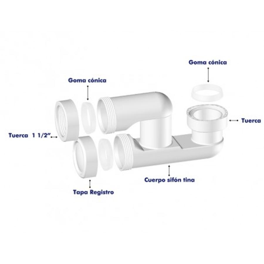 Sifon Tina Salida Orientable (receptaculo)