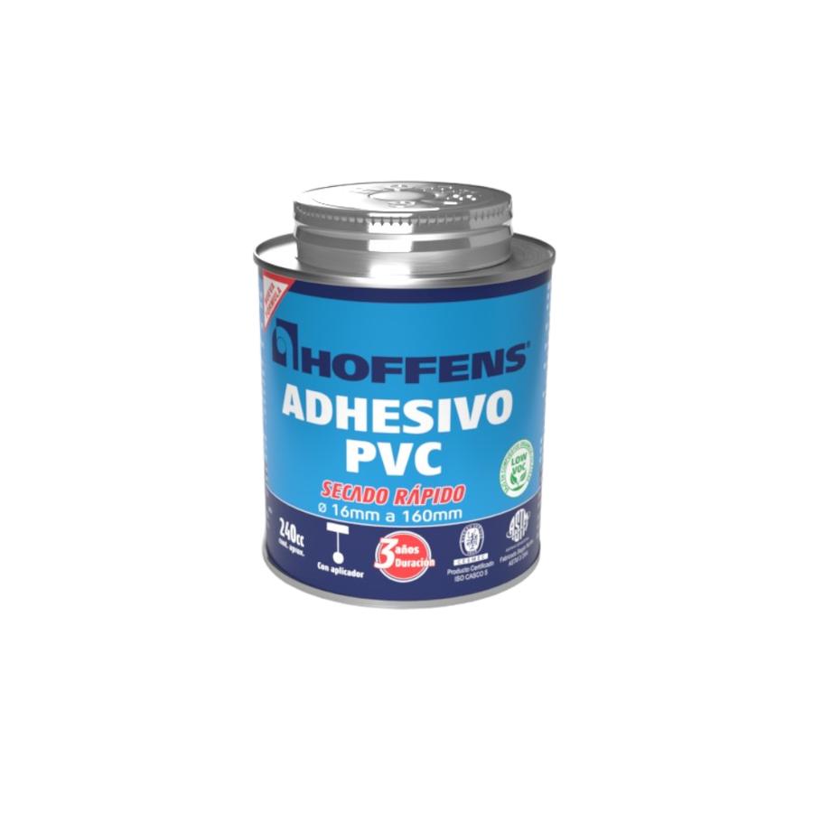 Adhesivo PVC Hoffens Secado Rápido 240 CC. Transparente