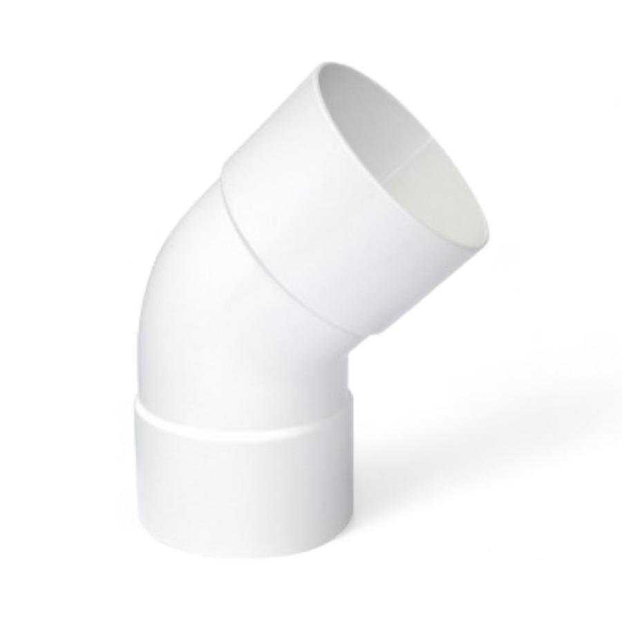 Codo Canaleta Hoffens Hembra/Hembra 80 Mm x 45° Blanco