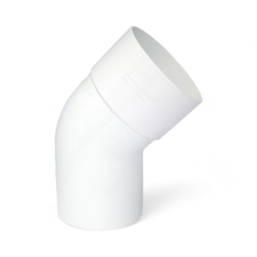 Codo Canaleta Hoffens Macho/Hembra 80 Mm x 45° Blanco