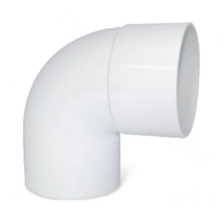 Codo Canaleta Hoffens Macho/Hembra 80 Mm x 87.5° Blanco