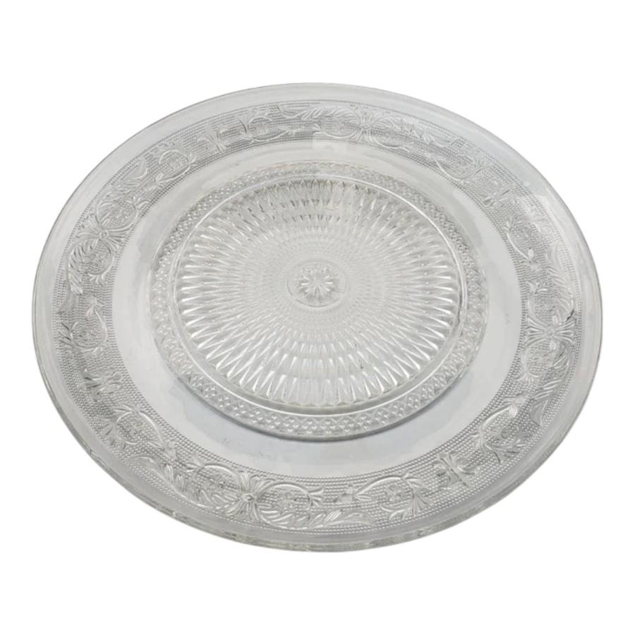 Plato Vidrio Redondo 33 Cm Home Well Transparente