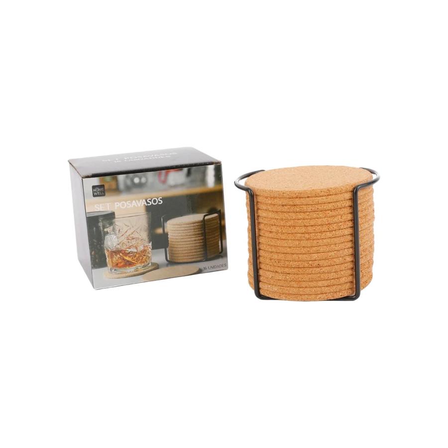 Posa Vasos 16 Unidades 10X10 Cm Home Well Beige