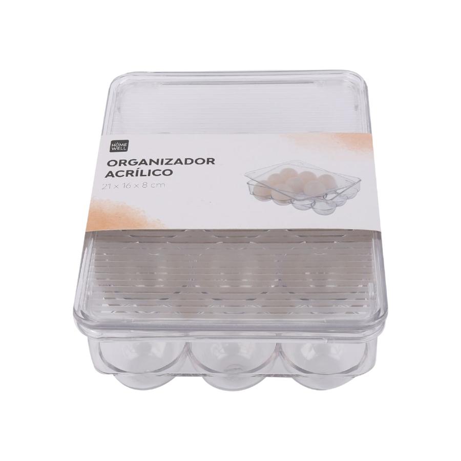 Organizador Acrilico Huevos 21X16X8 Cm Home Well
