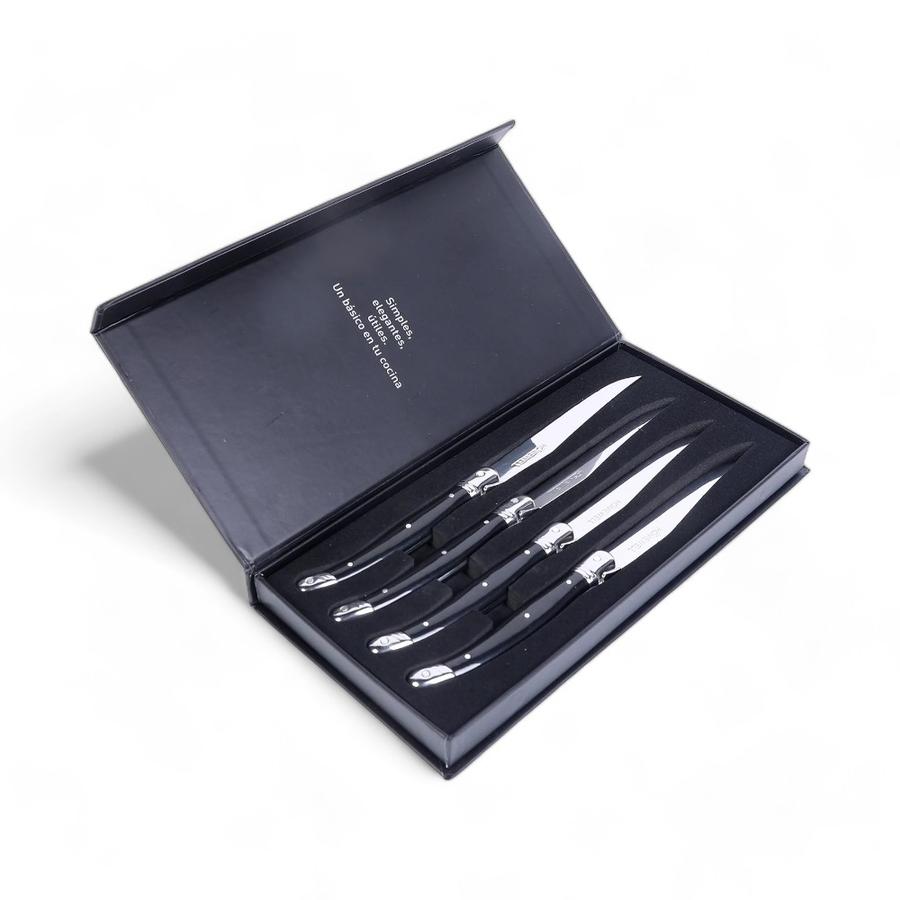 Set 4 Cuchilos Homewell 23 Cm Negro