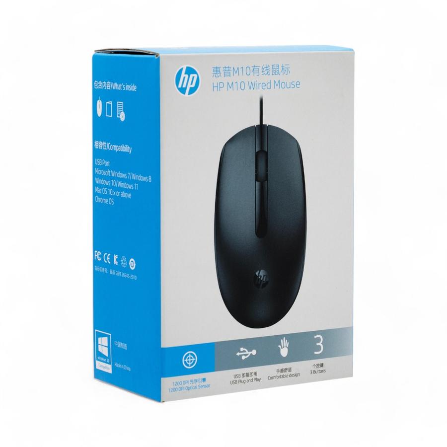 Mouse Alámbrico HP M10 Negro