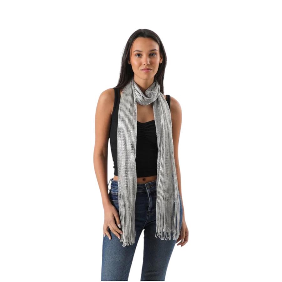 Pañuelo Liso Mujer Humana Reed Plateado