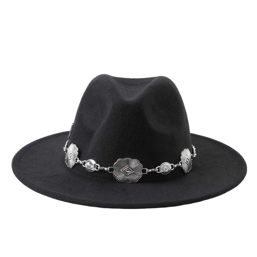 Sombrero Invierno Mujer Western Humana Negro
