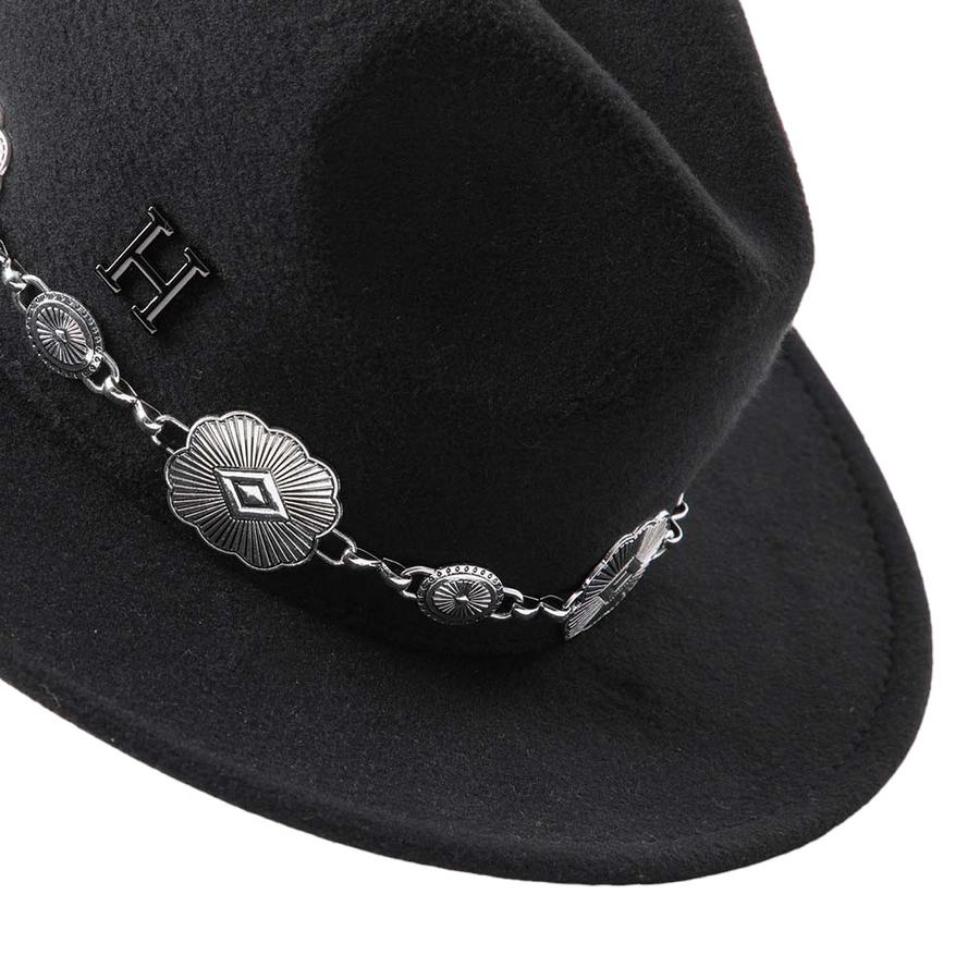 Sombrero Invierno Mujer Western Humana Negro