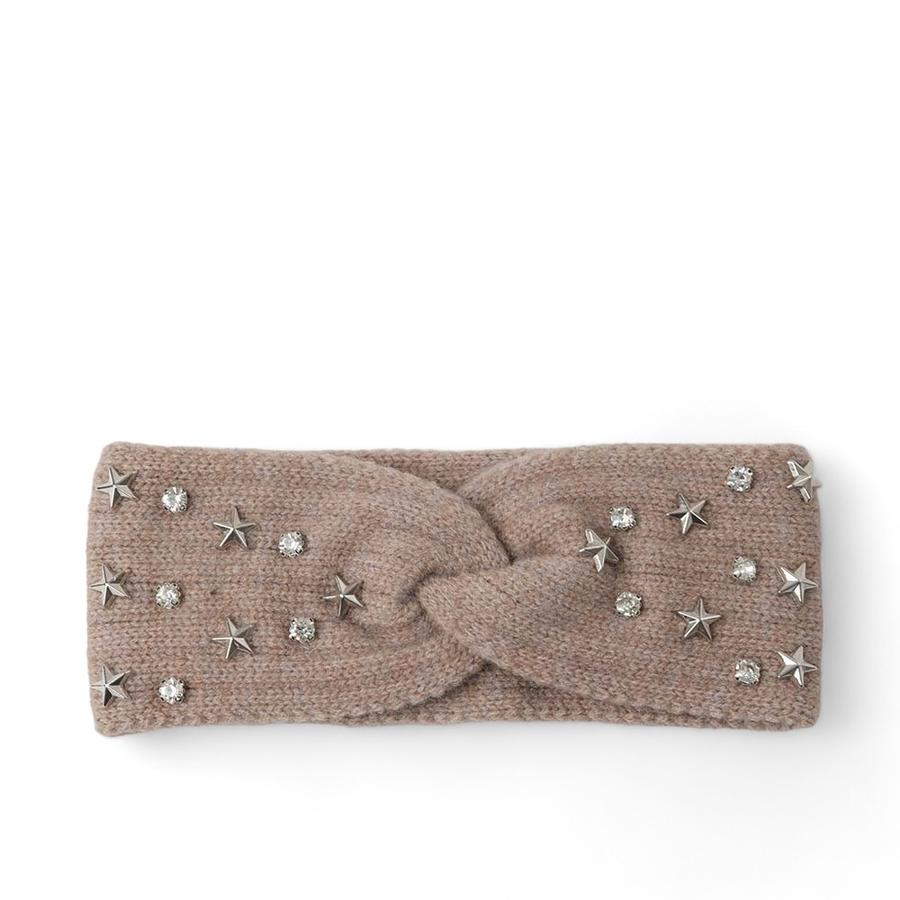 Cintillo Mujer Tejido Rhinestones Humana Café