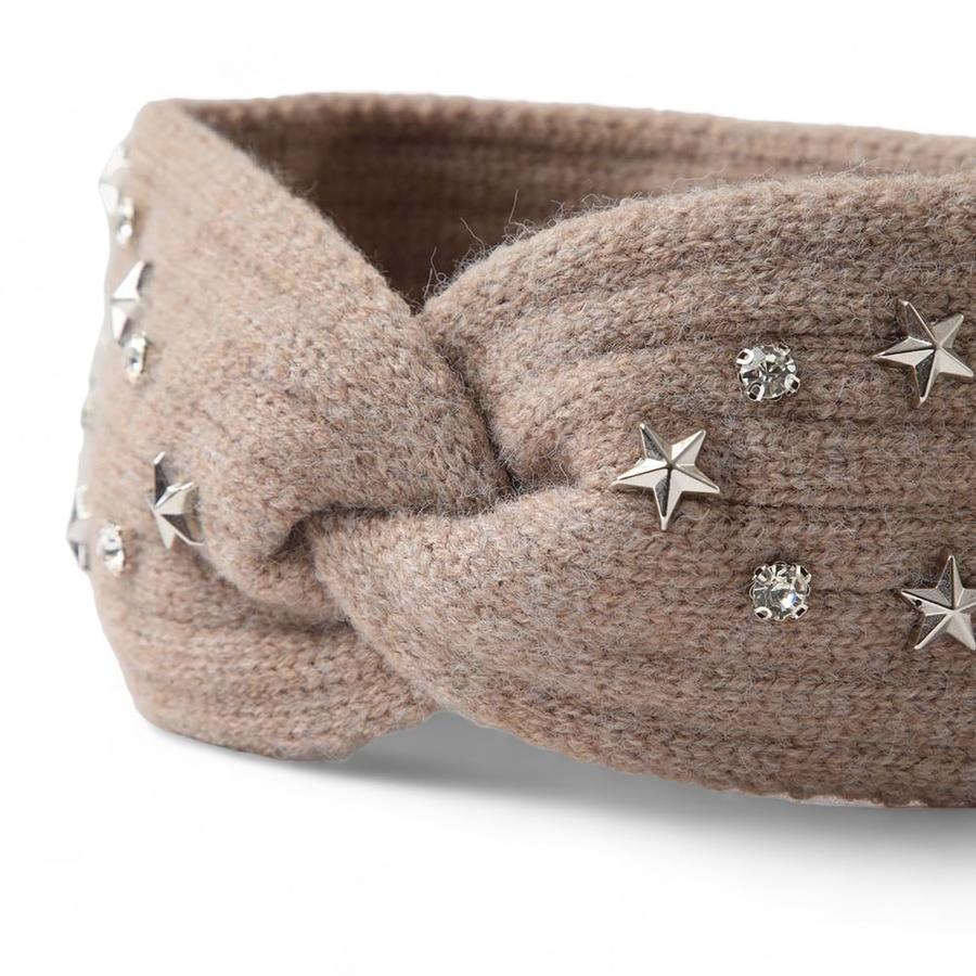 Cintillo Mujer Tejido Rhinestones Humana Café