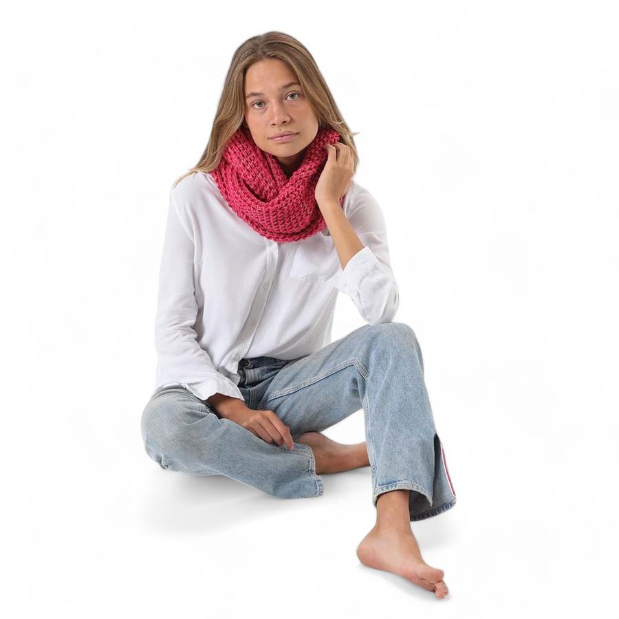 Cuello Mujer Melange Humana Rosado