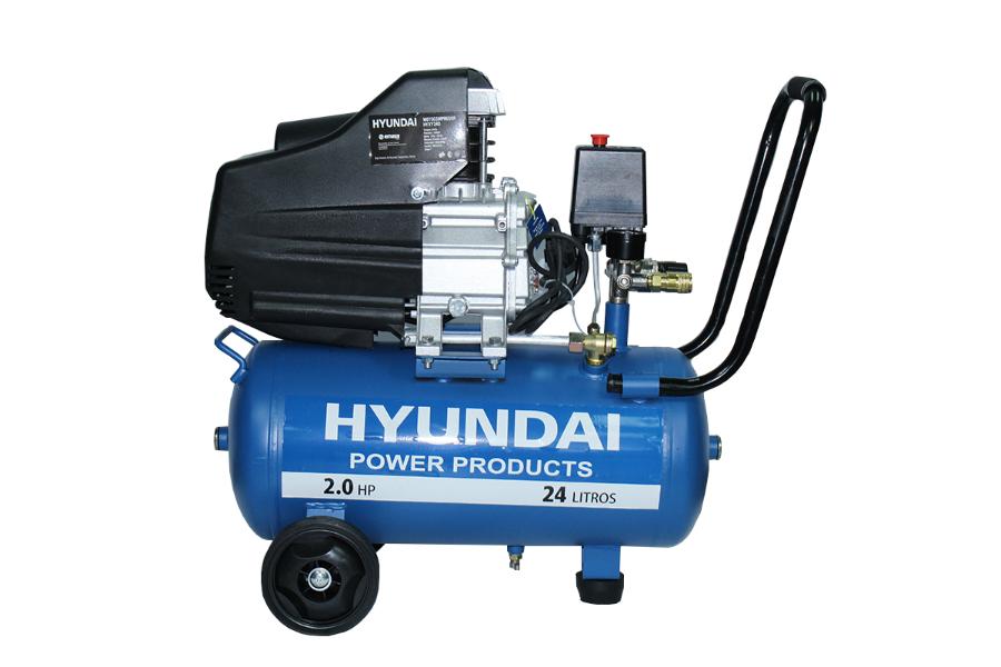 Compresor De Aire Hyundai 2Hp 24Lts 115Psi Azul