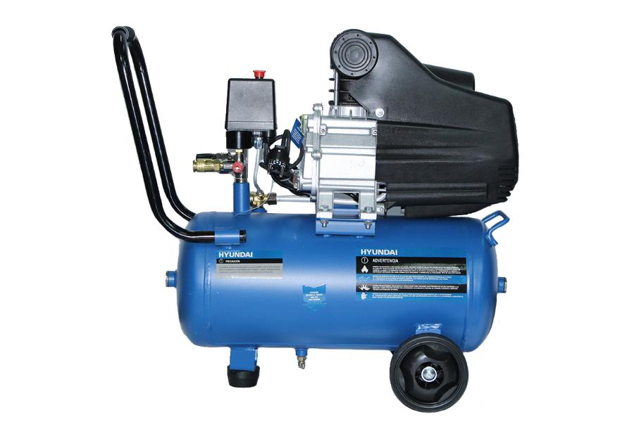 Compresor De Aire Hyundai 2Hp 24Lts 115Psi Azul