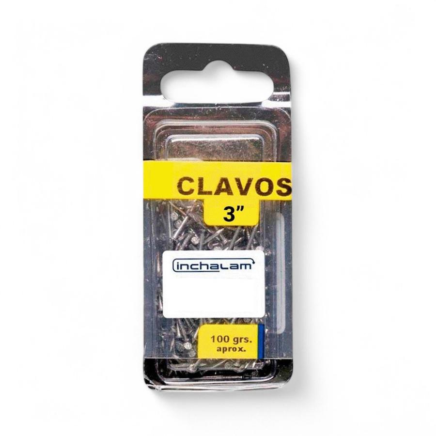 Blister Clavos Corrientes Inchalam 3" x 3,4 Mm 100 Gr