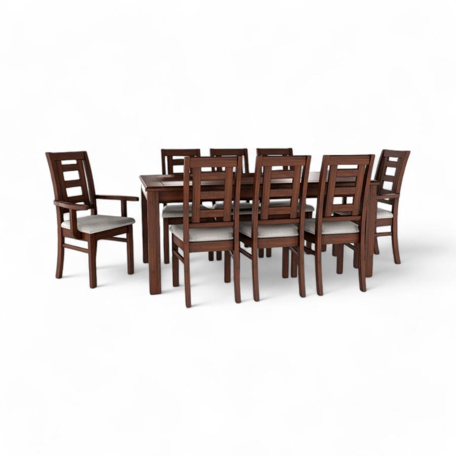 Comedor Insigne Sevilla 6 Sillas + 2 Sitiales Nogal