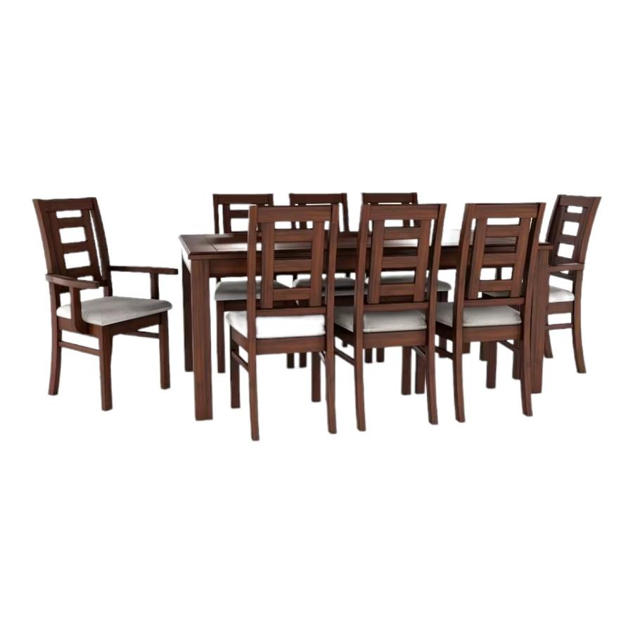 Comedor 6 Sillas + 2 Sitiales Baum Sevilla Nogal