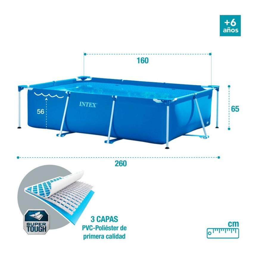 Piscina Desmontable Rectangular Intex 28271NP Azul