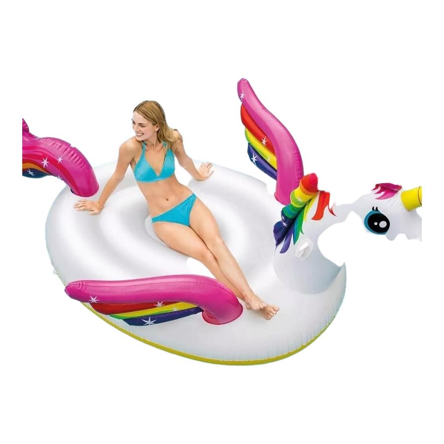 Flotador Inflable Intex Unicornio 57561NP Blanco