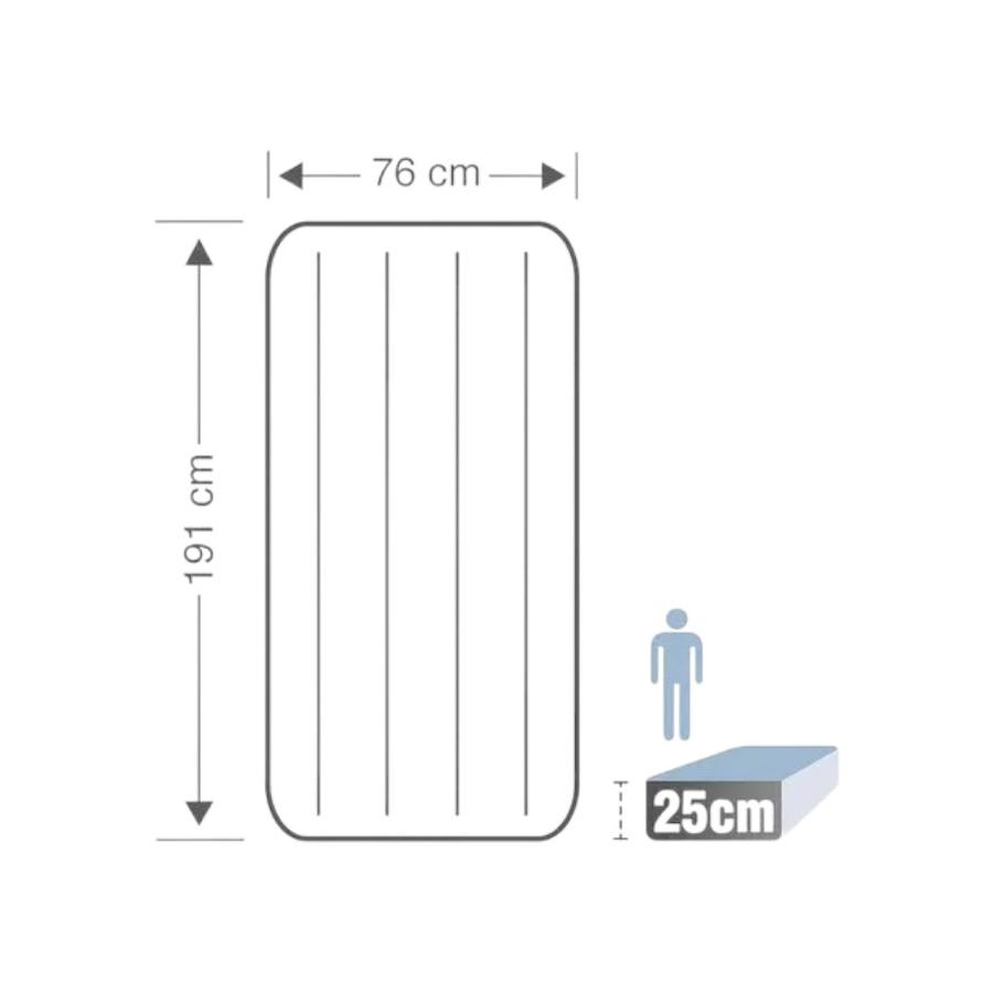 Colchon Inflable 1 Plaza Intex Azul