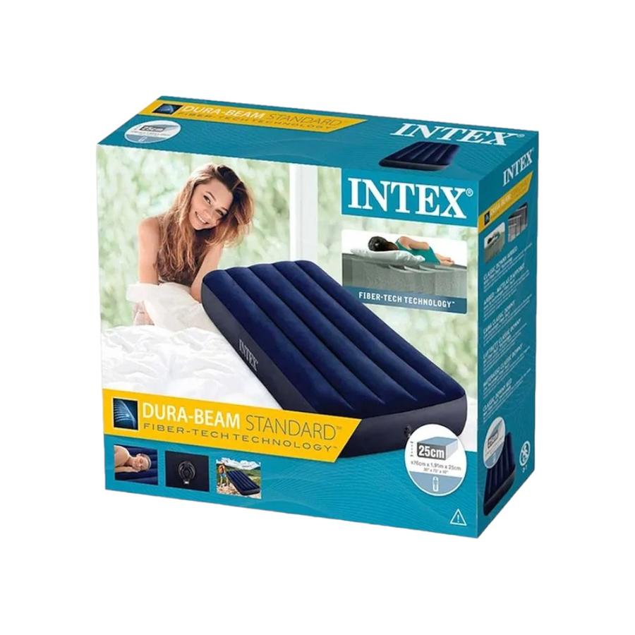 Colchon Inflable 1 Plaza Intex Azul