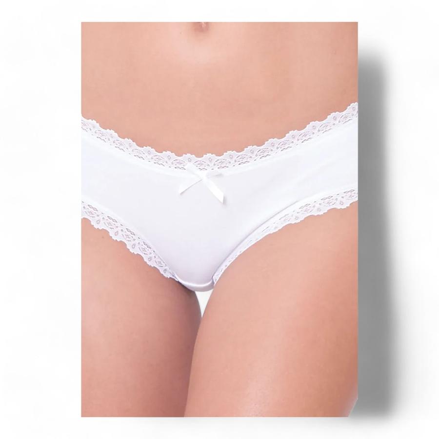 Pack 4 Pantaletas Mujer Intime Encaje Algodón Rosado