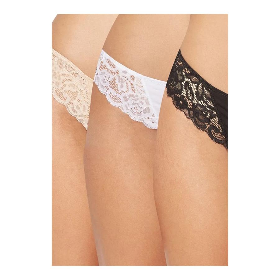 Pack 3 Calzones Mujer Intime Culotte Encaje Multicolor