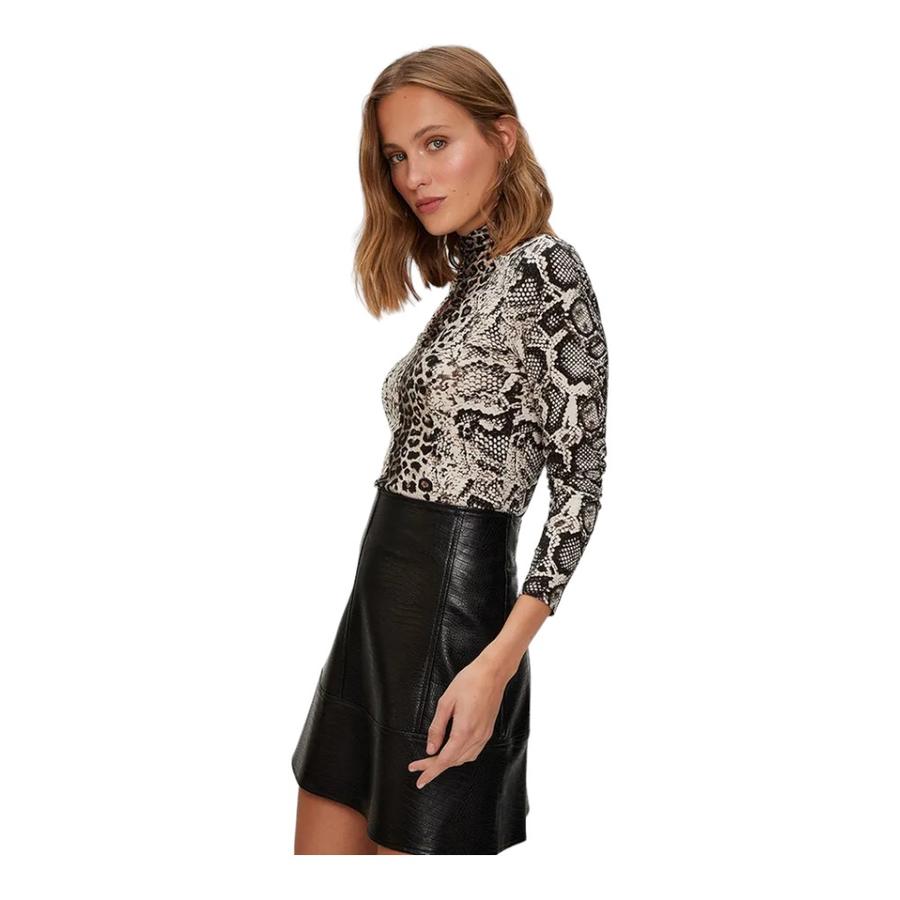 Polera Manga Larga Mujer IO Estampado Animal Print