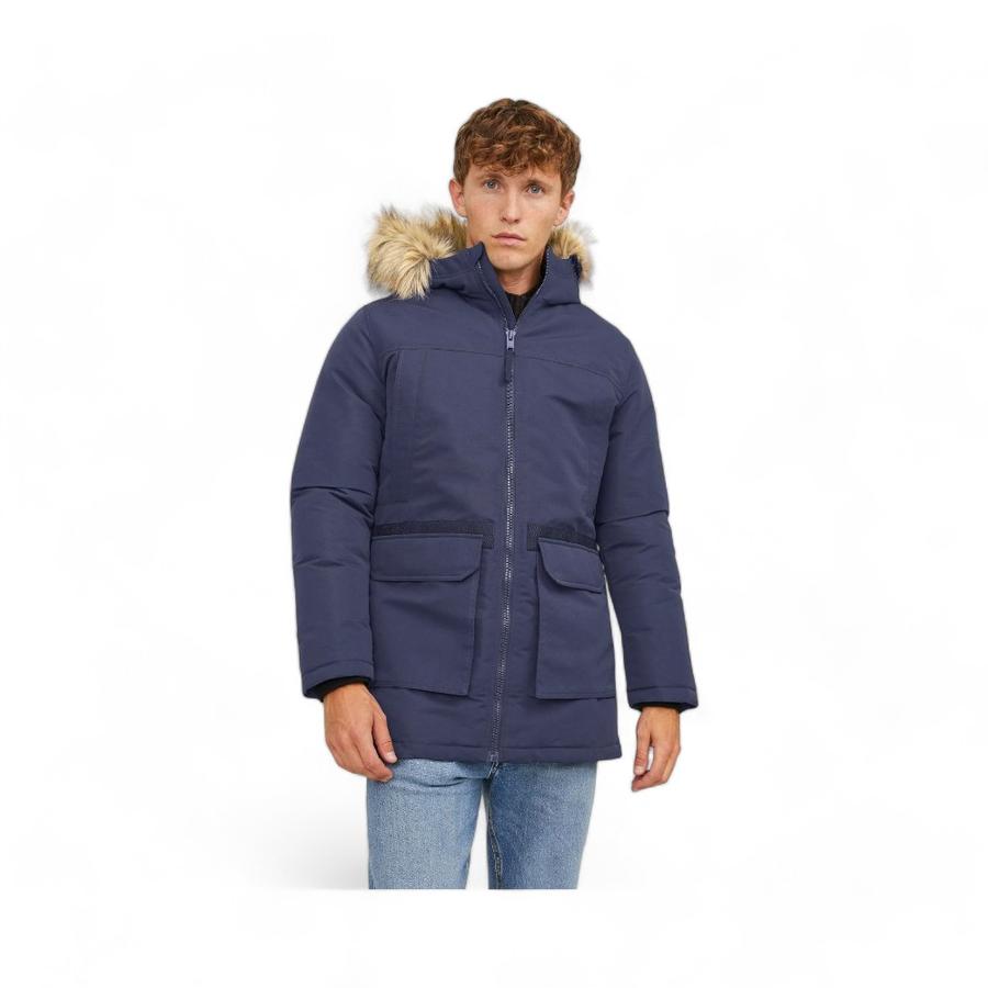 Parka con gorro de pelo hombre shop