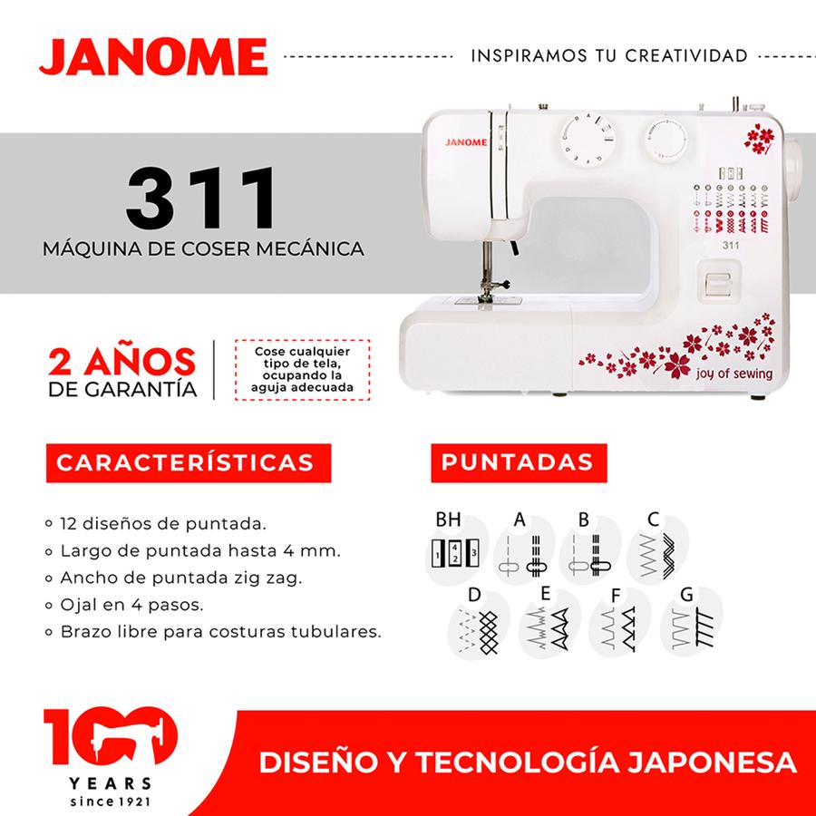 Máquina De Coser Janome 311 Blanco