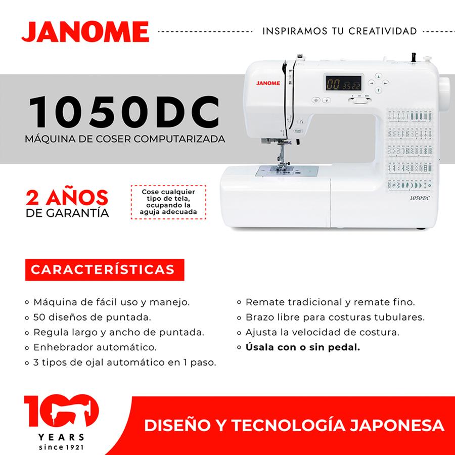 Máquina Coser Computarizada Janome 1050dc Blanco