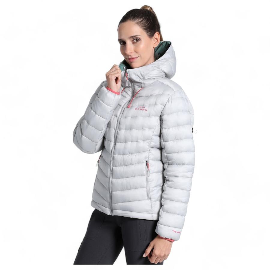 Parka Reversible Dupont Mujer Kannu Gris Claro
