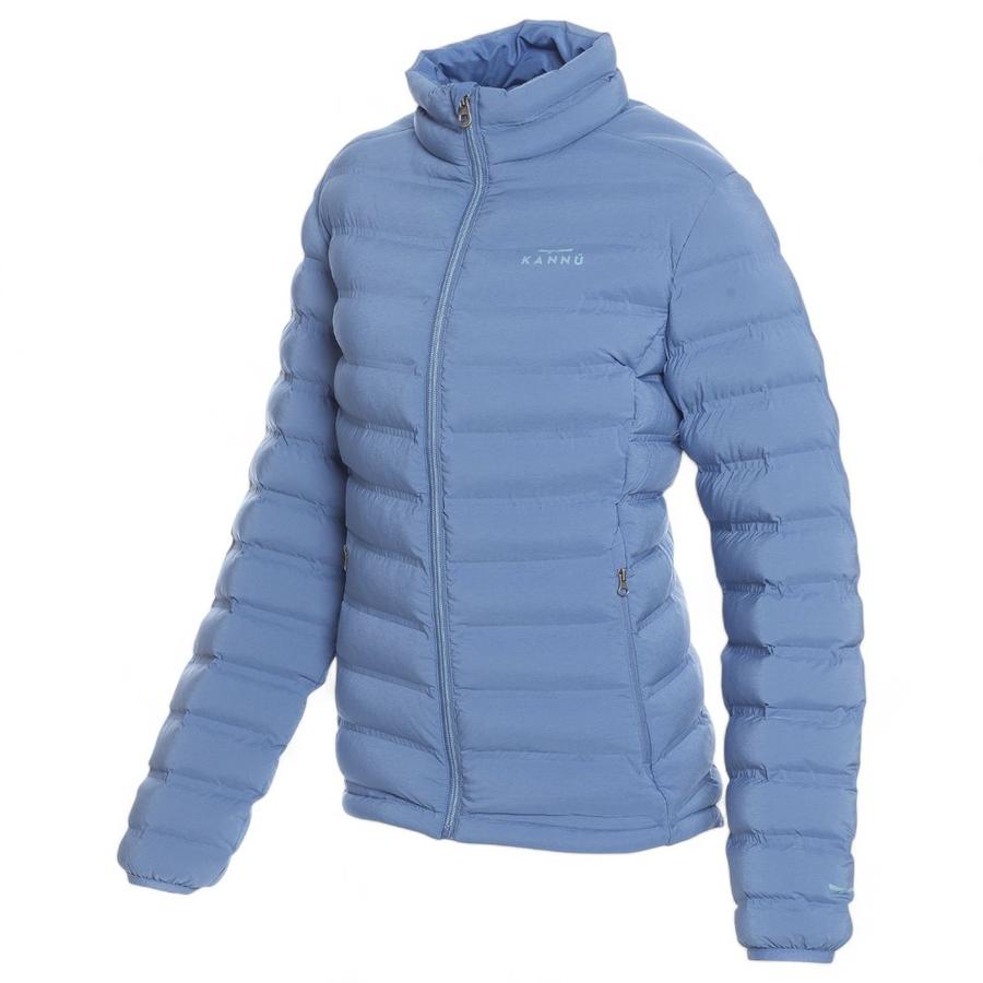 Parka Insulada Grey Mujer Kannu Azul