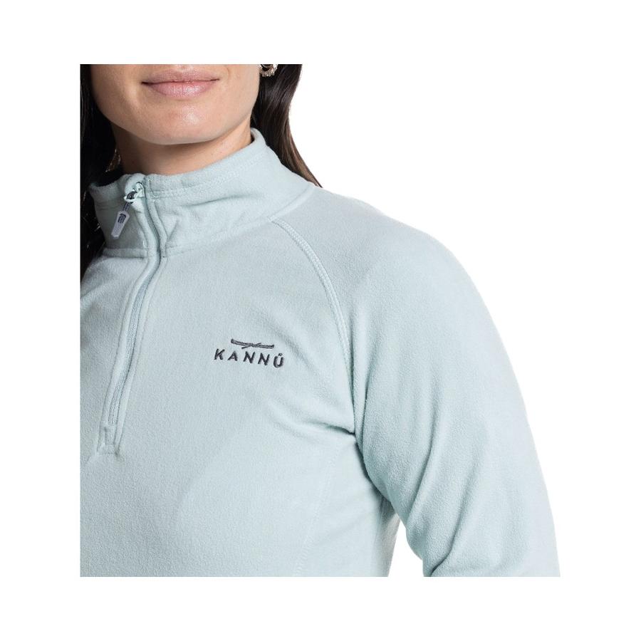 Polar Mujer Kannu Valle De La Luna Half Zipper Verde Claro