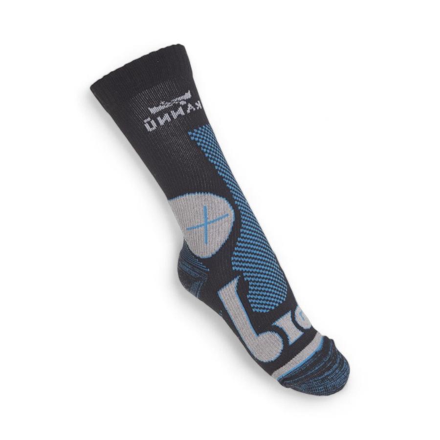 Calcetines Hiking Unisex Kannu 3/4 Negro/Celeste