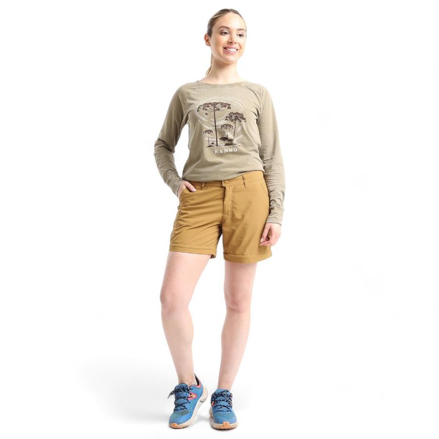 Pantalón Desmontable Mujer Kannu Mostaza