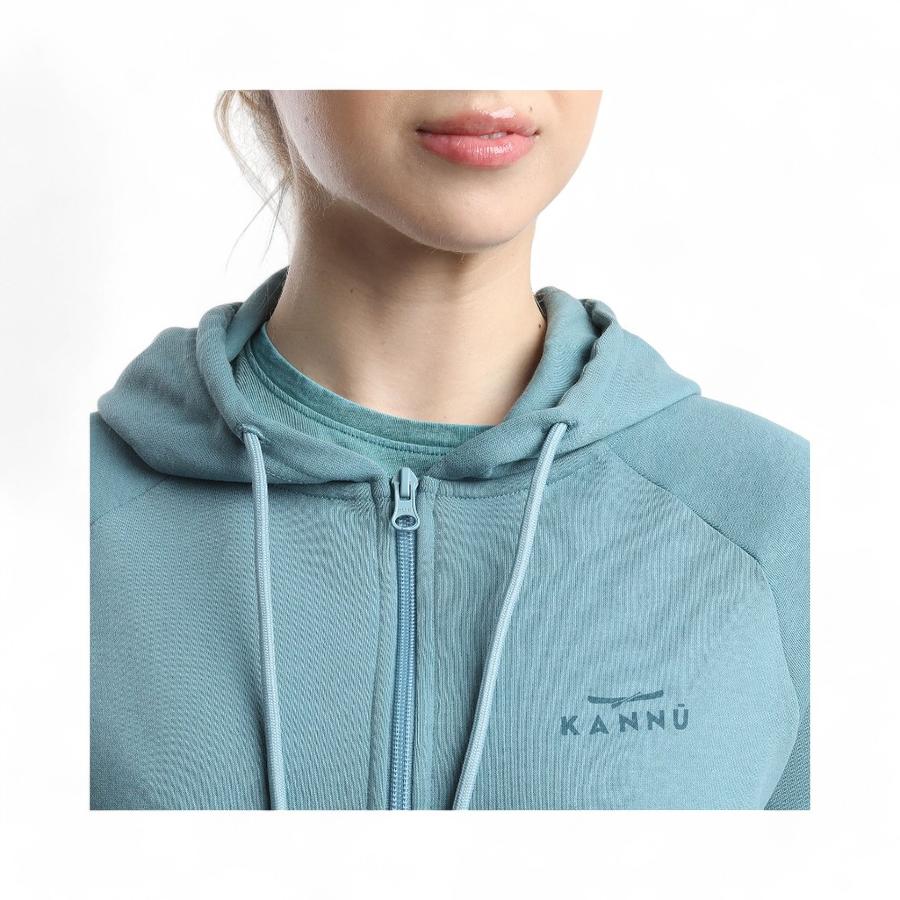 Polerón Mujer Kannu Coigue Full Zipper Azul Piedra