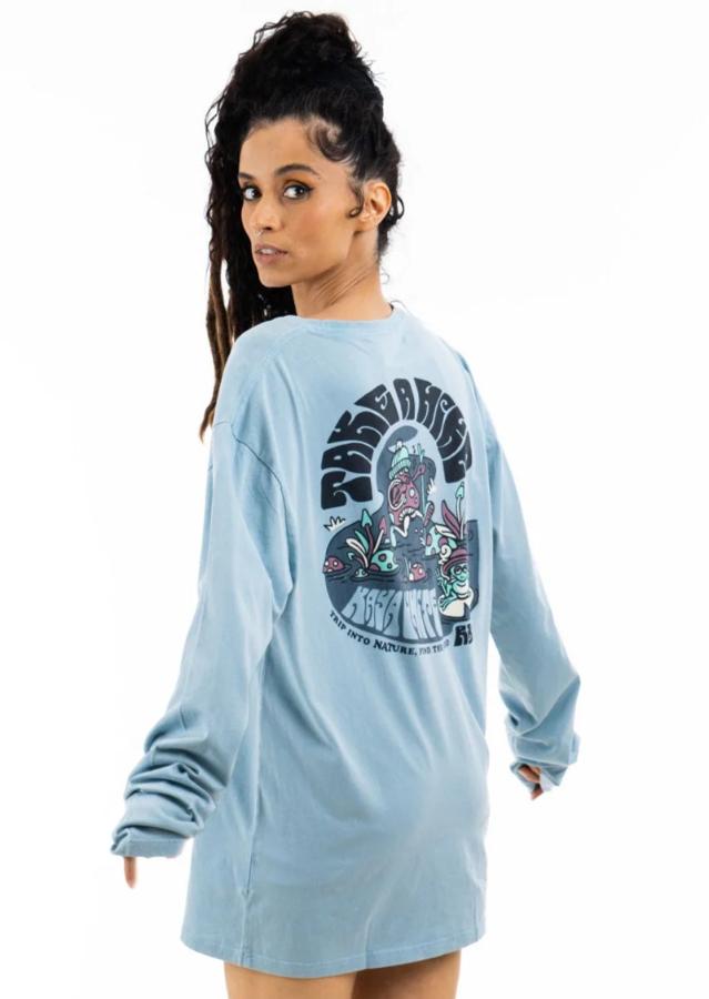 Polera Kaya Unite Trail Long Hombre Celeste