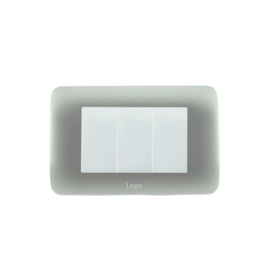 Interruptor Triple 9/32 10A 250Vâ  Blanco Armado Plata