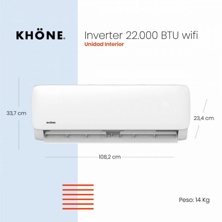 Climatizador Aire Acondicionado Khöne Inverter 22.000 Btu/H