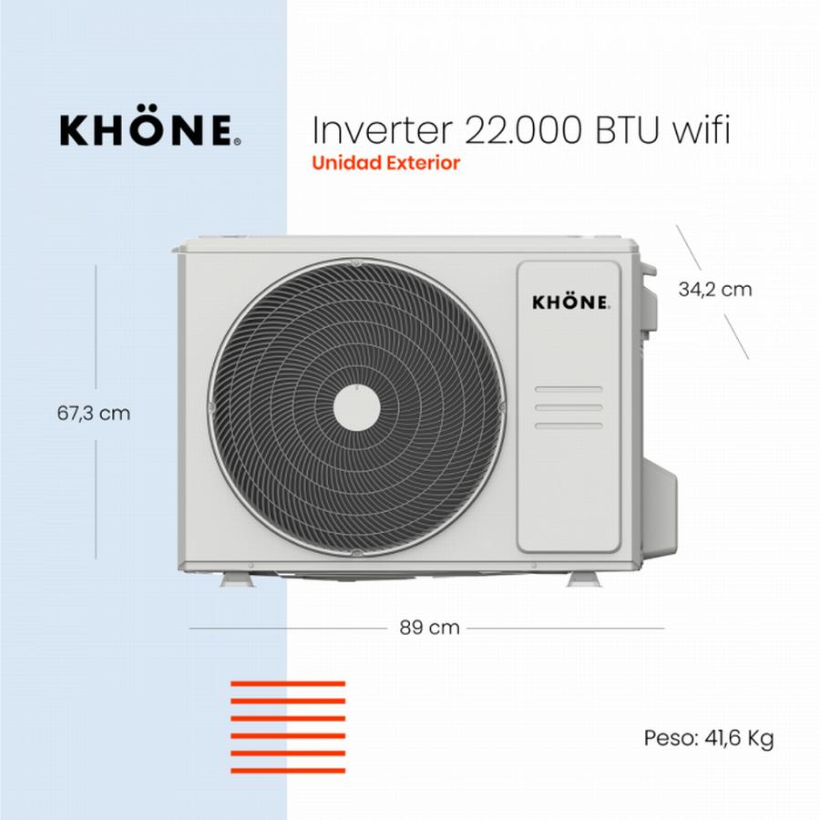 Climatizador Aire Acondicionado Khöne Inverter 22.000 Btu/H