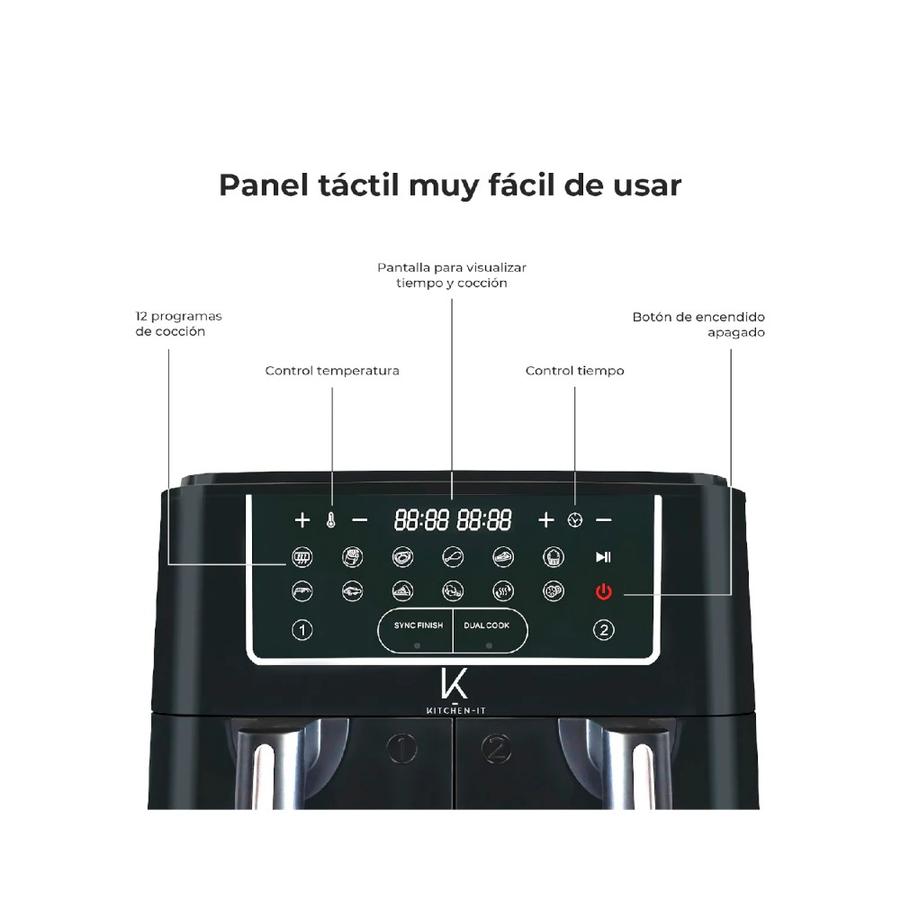 Freidora de Aire Kitchen It Dual Edition 9 Litros