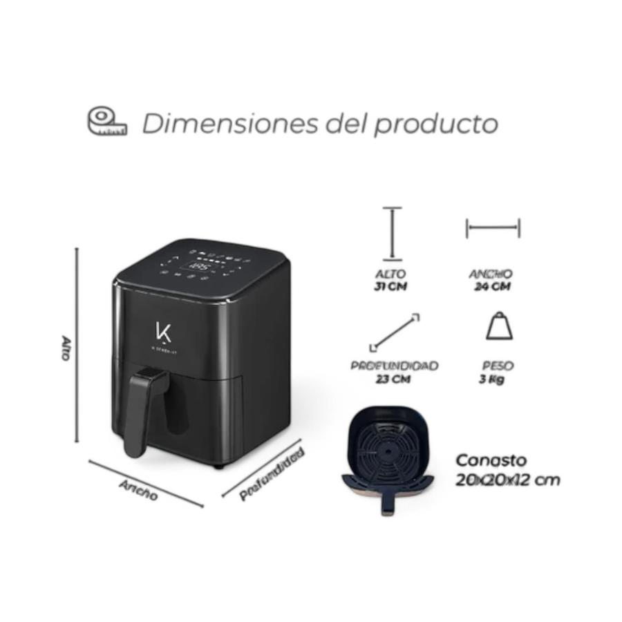 Freidora de Aire Kitchen It 4 Litros Chef Edition