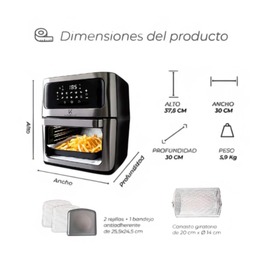 Freidora de Aire Kitchen It Max Edition 12 Litros