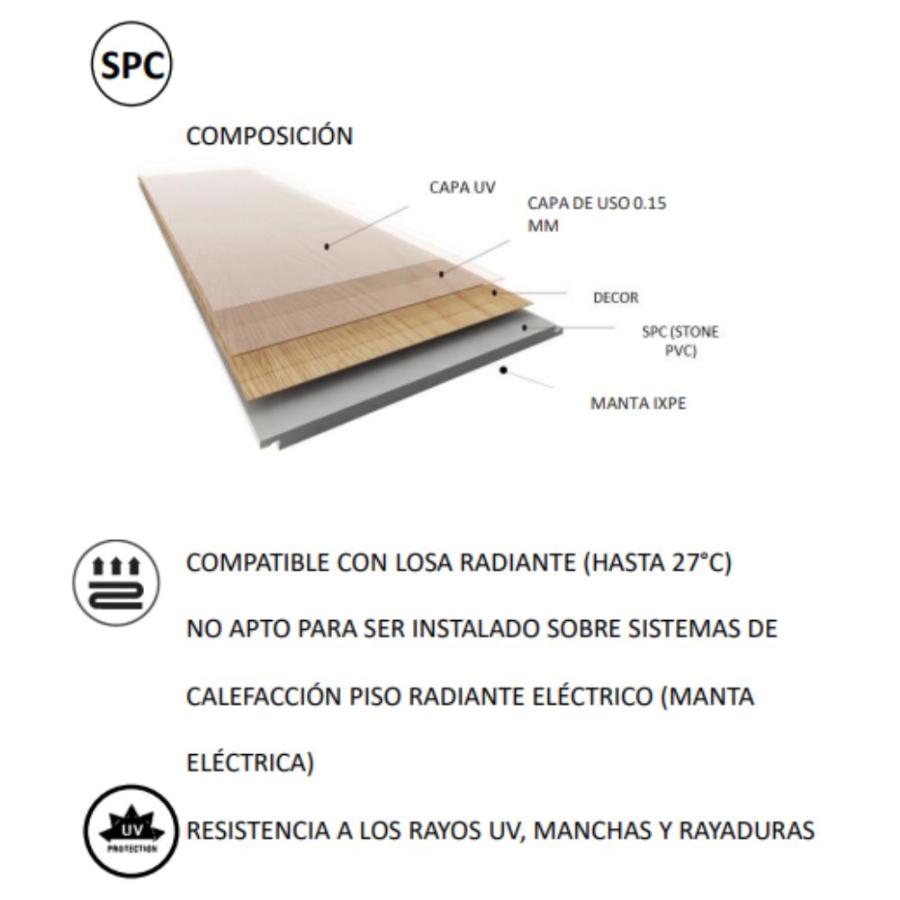 Piso SPC Vinílico Kentaro Beige  (2,63)(184,46)