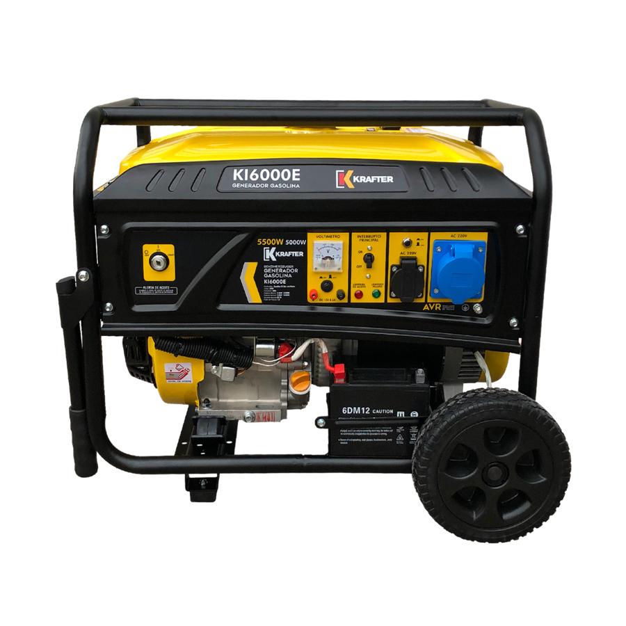 Generador Gasolina 5,5KW 25L 220v P/Eléctrica KRAFTER KI6000